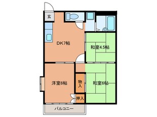 エルディム西條の物件間取画像